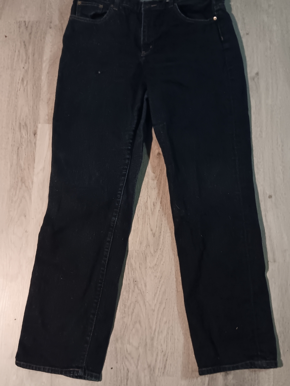 Lauren By Ralph Lauren Classic Straight-Leg Jeans — Dark Wash Blue